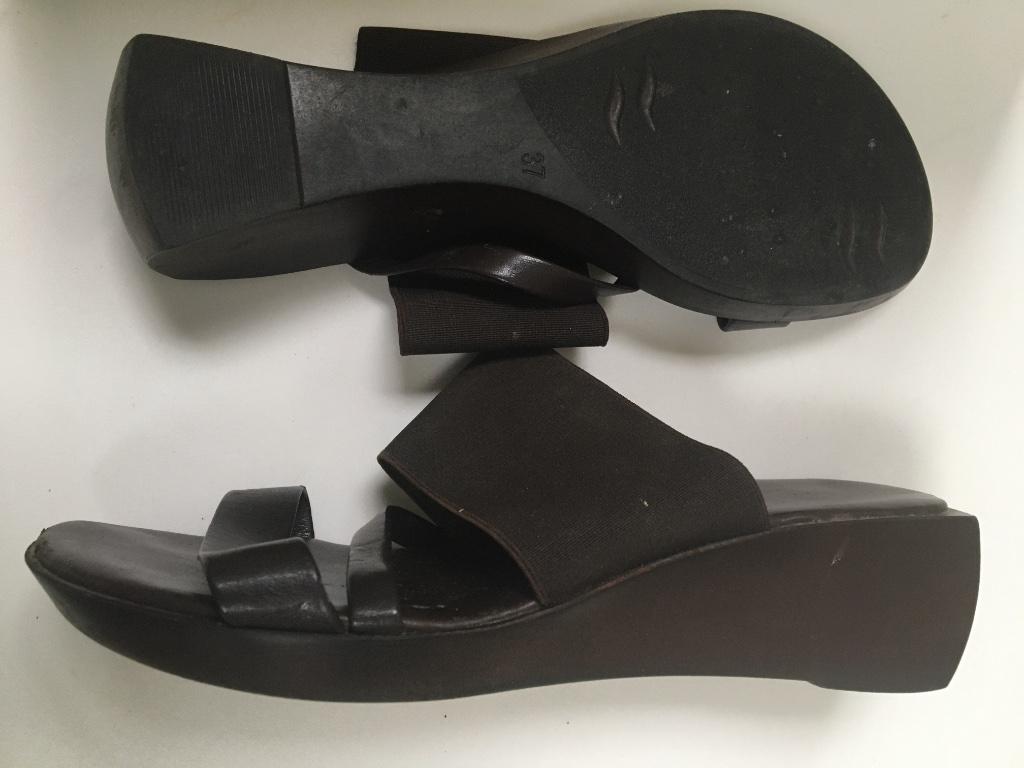 Instappers volle   hiel - sandales brunes talon plein 37, Vêtements | Femmes, Chaussures, Porté, Sabots, Brun, Enlèvement ou Envoi