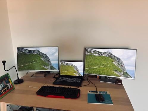 Twee schermen 4K merk HP en laptop msi, Computers en Software, Windows Laptops, 4 Ghz of meer, 16 GB, Azerty, Gaming, Ophalen