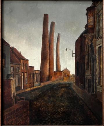 Schilderij Rudi De Vos (1944-2023) Steenbakkerij Boom beschikbaar voor biedingen