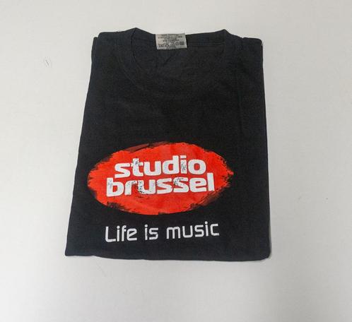 T-shirt Studio Brussel, life is music, stubru, stu bru, Kleding | Heren, T-shirts, Nieuw, Maat 52/54 (L), Ophalen of Verzenden