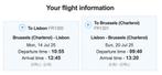 Vliegticket Charleroi-Lissabon, Postzegels en Munten, Ophalen of Verzenden, Los biljet