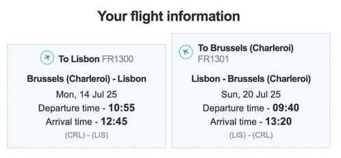 Vliegticket Charleroi-Lissabon, Postzegels en Munten, Bankbiljetten | België, Los biljet, Ophalen of Verzenden