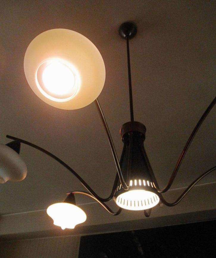 Lustre araignée années 50 60 à rénover - Vintage, Antiek en Kunst, Antiek | Verlichting, Ophalen