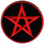 Pentagram stoffen opstrijk patch embleem, Collections, Autocollants, Envoi, Neuf