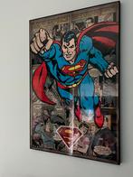 Superman - comics montage 60x90 in kader, Ophalen, Gebruikt