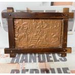 Ancienne ferme d'art en relief en cuivre encadrée de 1920, Enlèvement ou Envoi