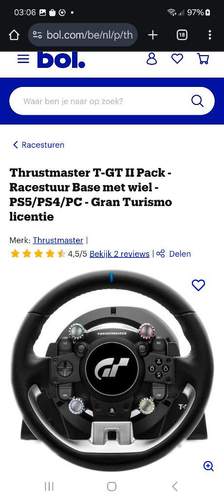 Thrustmaster T-GT2 met playseat, Games en Spelcomputers, Spelcomputers | Sony Consoles | Accessoires, Zo goed als nieuw, PlayStation 4