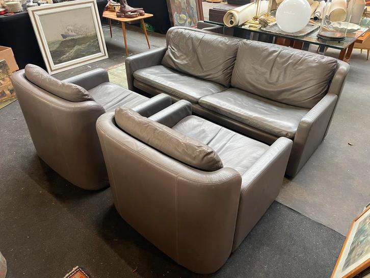 Salon, canapé, fauteuil Mario Marenco Arflex vintage, Maison & Meubles, Fauteuils, Utilisé, Cuir, 125 cm ou plus, 75 à 100 cm