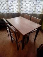 Tafelset met 4 stoelen, 100 à 150 cm, Quatre personnes, Enlèvement, Utilisé