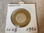 Mexico : 10 nieuwe peso’s- 1994, Postzegels en Munten, Munten | Amerika, Ophalen of Verzenden