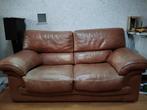 canapé cuir cognac, Huis en Inrichting, Zetels | Complete zithoeken, Ophalen, Gebruikt, Leer