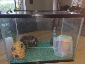 16 liter aquarium met deksel beschikbaar voor biedingen