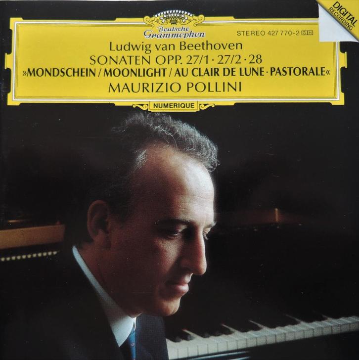 Beethoven / Pianosonaten 13, 14 en 15 - Maurizio Pollini, Cd's en Dvd's, Cd's | Klassiek, Zo goed als nieuw, Kamermuziek, Ophalen of Verzenden