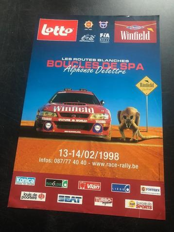 poster 1998 Boucles de Spa rally Subaru Impreza Winfield beschikbaar voor biedingen