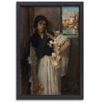 Vendeur d'oignons vénitien - John Singer Sargent toile + bou, 75 à 100 cm, Envoi, Création originale, 50 à 75 cm