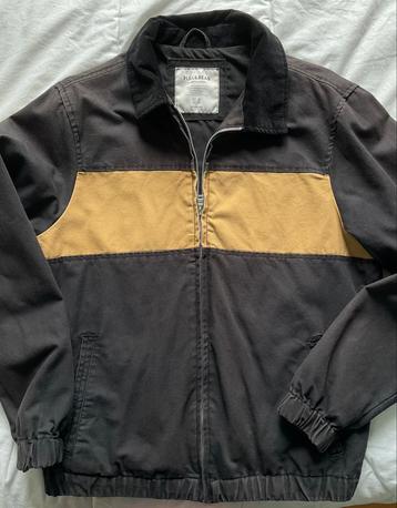 Pull&Bear, jas zwart met strook zandkleur, M beschikbaar voor biedingen