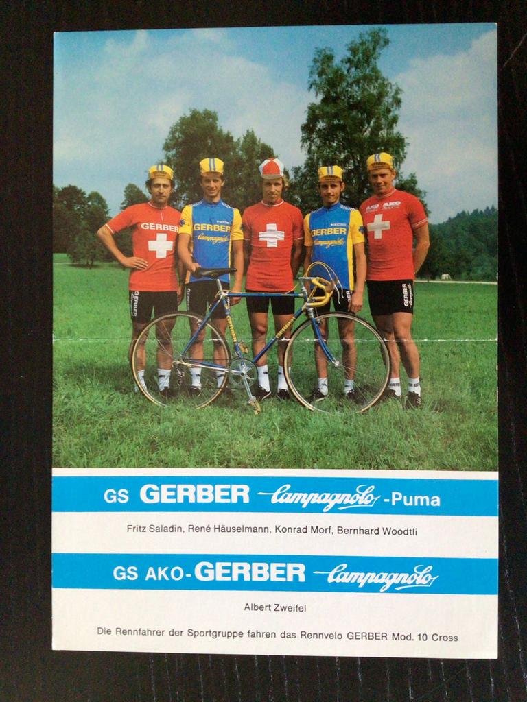 wielerkaart  1981 team gerber campagnolo albert zweifel, Verzenden, Zo goed als nieuw