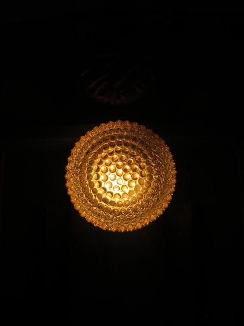Enorme Helena Tynell plafondlamp amberkleurig bubble glas, Antiek en Kunst, Antiek | Verlichting, Ophalen of Verzenden