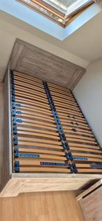 Lit complet 140x200 avec 2 sommiers à lattes (70x200) et 1 m, Enlèvement, Sommier, 200 cm, Deux personnes