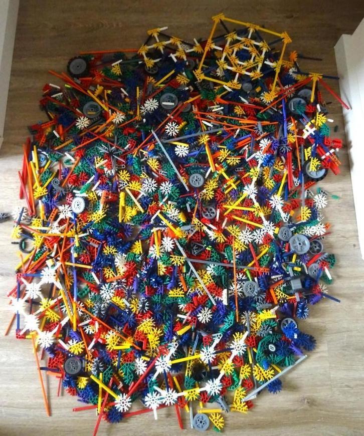 K'nex grote partij circa 4,5 kg incl 1 motor en boekje 52 vb, Kinderen en Baby's, Speelgoed | Bouwstenen, Gebruikt, K'nex, Ophalen of Verzenden