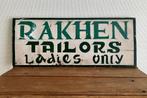 Vintage houten reclamebord, Ophalen