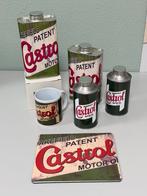 Castrol oil olie Mancave Set 4 olieblikken + mok + muismat, Verzamelen, Blikken, Ophalen of Verzenden, Nieuw, Overige