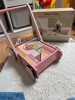 Little Dutch Blokkenkar Roze, Kinderen en Baby's, Speelgoed | Houten speelgoed, Ophalen, Zo goed als nieuw, Duw- of Trekspeelgoed