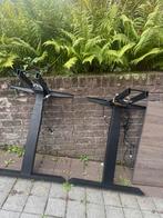 Bureau zit/sta, elektrisch zwart gebeitst essenfineer, Ophalen, Zo goed als nieuw