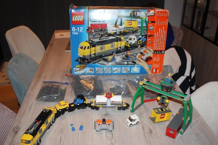 Lego City trein 7939 + 2x sporen 7895, Kinderen en Baby's, Speelgoed | Duplo en Lego, Zo goed als nieuw, Lego, Complete set, Ophalen of Verzenden