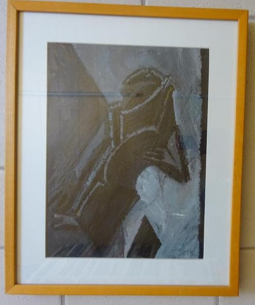 Audebes René, olie op papier, Figure, 39 x 29 cm, Antiek en Kunst, Kunst | Schilderijen | Klassiek, Ophalen of Verzenden