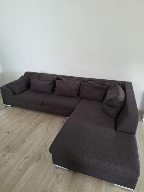 Hoekzetel met longchair, Huis en Inrichting, Zetels | Zetels en Chaises Longues, Gebruikt, Vierpersoons of meer, 250 tot 300 cm