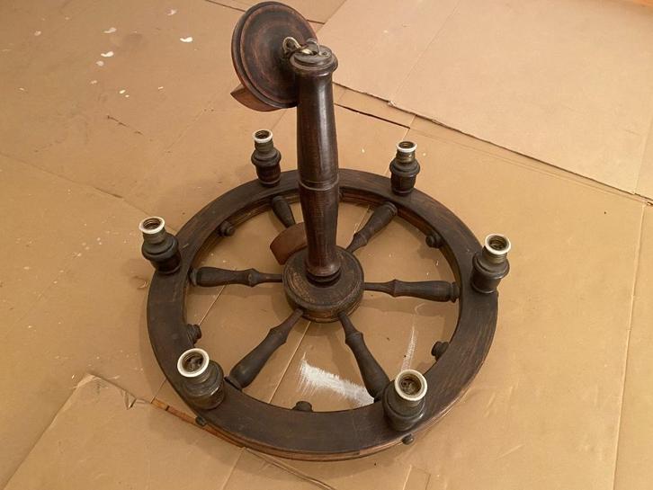 Lustres, Huis en Inrichting, Lampen | Kroonluchters, Gebruikt, Hout, Metaal