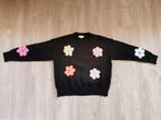 Zwarte trui bloemen - TU, Enlèvement ou Envoi, Porté, Noir