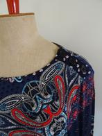 Mooie losvallende blouse, viscose. Maat 48, Gedragen, C&A, Blauw, Ophalen of Verzenden