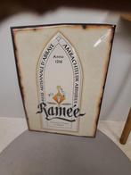 Plaque publicitaire en fer à bière d'abbaye de Ramie en bon, Collections, Comme neuf, Enlèvement ou Envoi