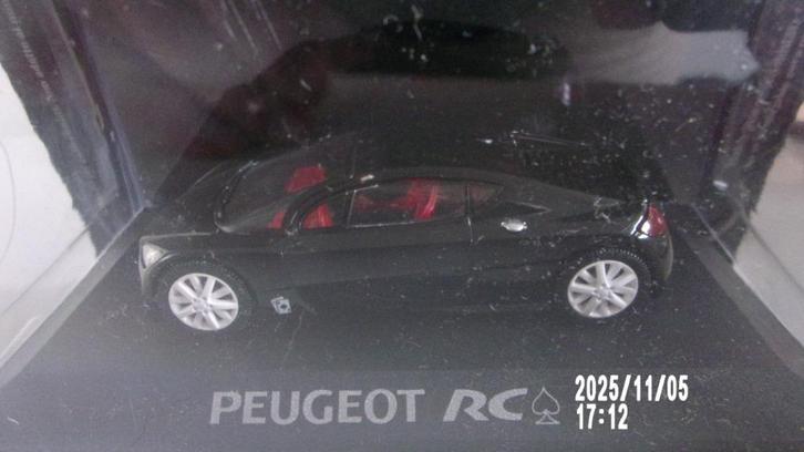 PEUGEOT RC BLACK.1/43 NOREV NEUVE VITRINE SCELLEE, Hobby en Vrije tijd, Modelauto's | 1:43, Nieuw, Auto, Norev, Ophalen of Verzenden