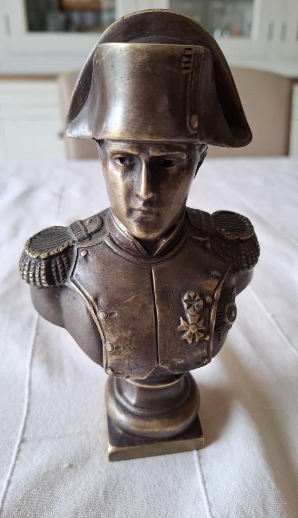 19e eeuwse gepatineerde bronzen buste van Napoleon, Antiek en Kunst, Antiek | Brons en Koper, Brons, Ophalen of Verzenden