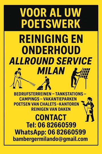 Milan allround service  voor al u poets en reinigingswerk beschikbaar voor biedingen