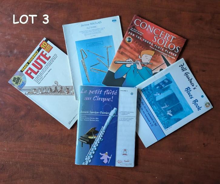 Lot 3. Partitions flûte traversière + CD (qq accomp. piano), Muziek en Instrumenten, Bladmuziek, Zo goed als nieuw, Overige soorten