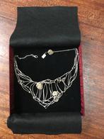 zilveren halsketting met roosjes en steentjes Kaat Tilley, Enlèvement, Utilisé, Réglable, Argent