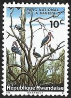 1 Postzegel Rwanda 1965 Nationaal Park van Kagera, Ophalen of Verzenden, Postfris, Dier of Natuur