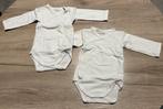 2 witte rompers met lange mouw (Zeeman, maat 50), Kinderen en Baby's, Babykleding | Maat 50, Ophalen of Verzenden, Zo goed als nieuw