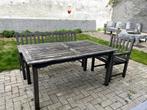 tuintafel + stoel en zetel, Tuin en Terras, Ophalen, Gebruikt, Bank, 3 zitplaatsen