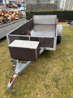 Enkelas aanhangwagen ongeremd 750kg 255x128, Auto diversen, Aanhangers en Bagagewagens, Ophalen, Gebruikt