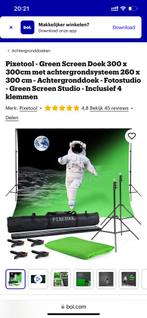 Greenscreen met achtergrond nog in doos splinternueuw., Audio, Tv en Foto, Ophalen, Zo goed als nieuw, Achtergrond