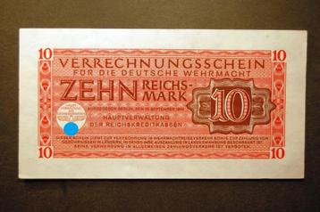 Duits bankbiljet bankbriefje 10 Reichsmark Wehrmacht 1944 beschikbaar voor biedingen