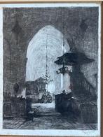 Prachtige Ets Johannes Bosboom - gesigneerd!, Ophalen of Verzenden