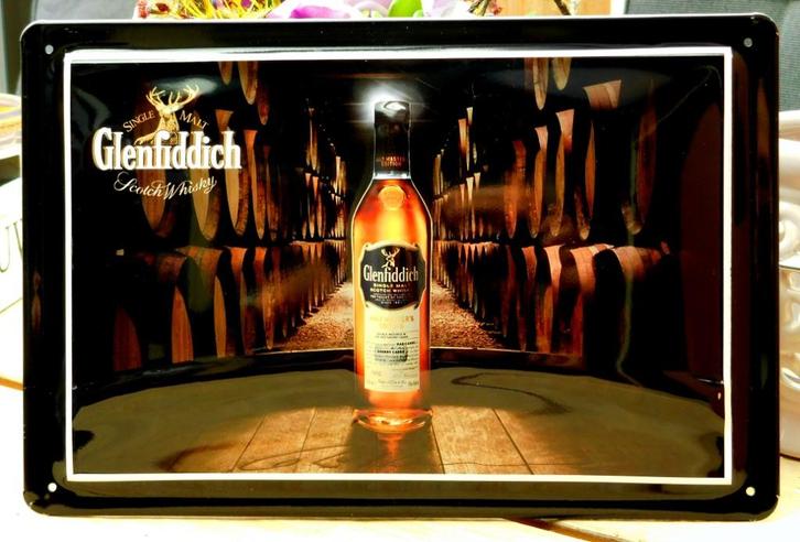 Reclamebord van Glenfiddich Malt Master in reliëf - 30x20 cm, Verzamelen, Merken en Reclamevoorwerpen, Nieuw, Reclamebord, Verzenden