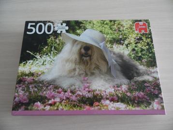 PUZZLE 500 PIÈCES       SOPHIE DANS UN LIT DE FLEURS, Enlèvement ou Envoi, 500 à 1500 pièces, Comme neuf, Puzzle