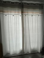 3 rideaux 235 H x 140 L + coussins, Beige, Comme neuf, 100 à 150 cm, Enlèvement